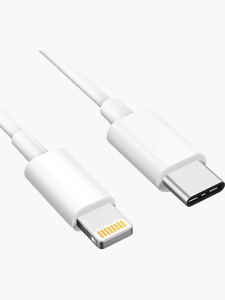 "USB C Lightning Cable Data Transfer" Sticker for Sale by Simply27