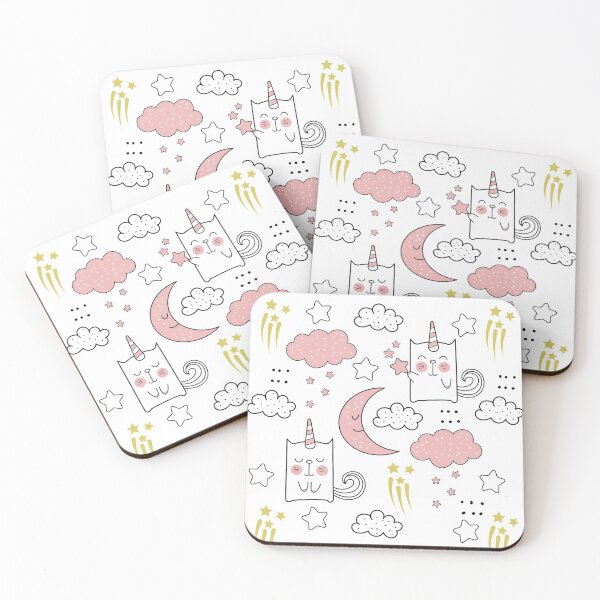 Item preview, Cute Doodle Unicorn Cats designed and sold by FotoArtist.