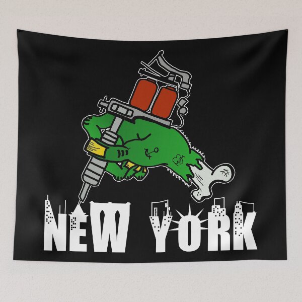 Item preview, NEW YORK - The Big Apple - monster tattoo - white designed and sold by Marcel Wirth.