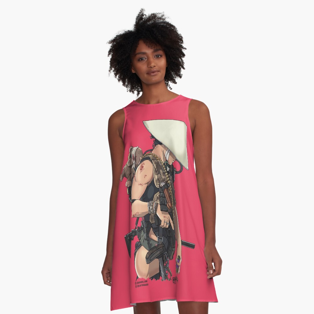Vista previa del artículo con la obra «Vestido acampanado», diseñado y vendido por hiwez.