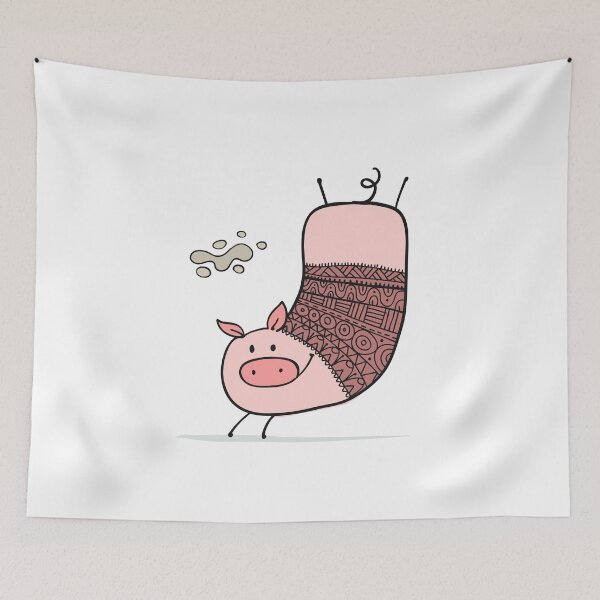 Item preview, Cute piggy ornate silhouette, symbol of 2019 year for your design designed and sold by Kudryashka.