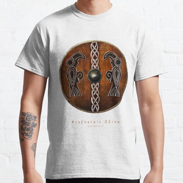 Bouclier Viking Corbeaux d'Odin Huginn & Muninn T-shirt classique