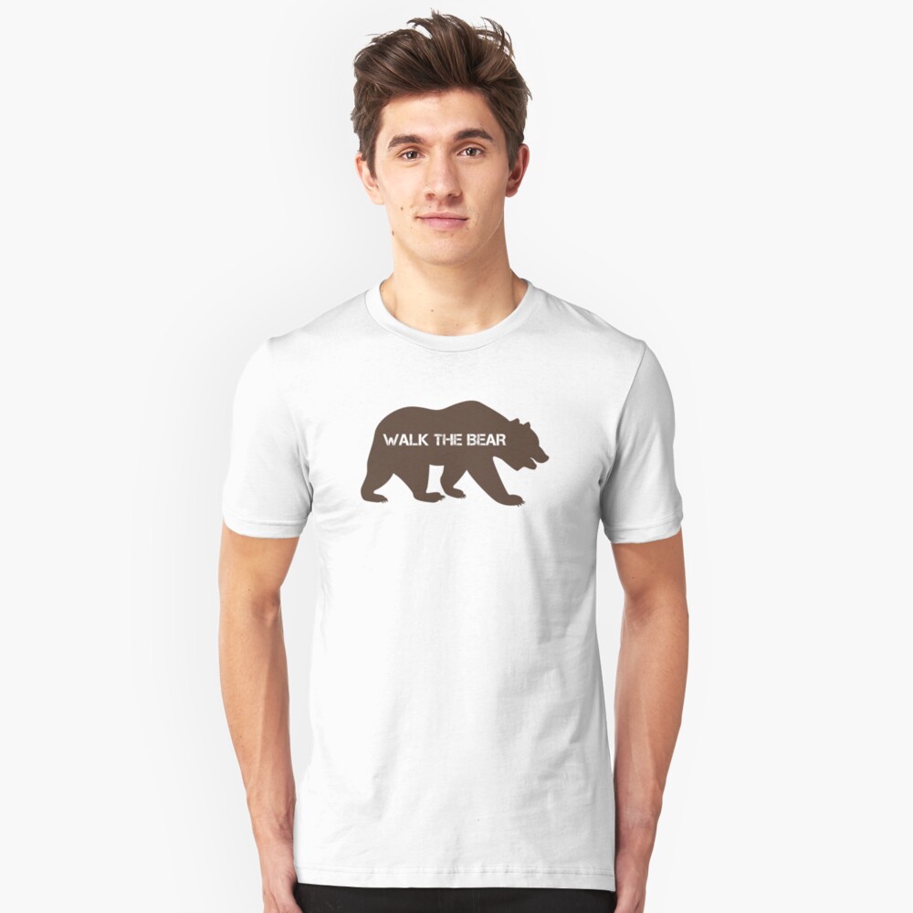Walk the bear (Plimba ursu') Slim Fit T-Shirt