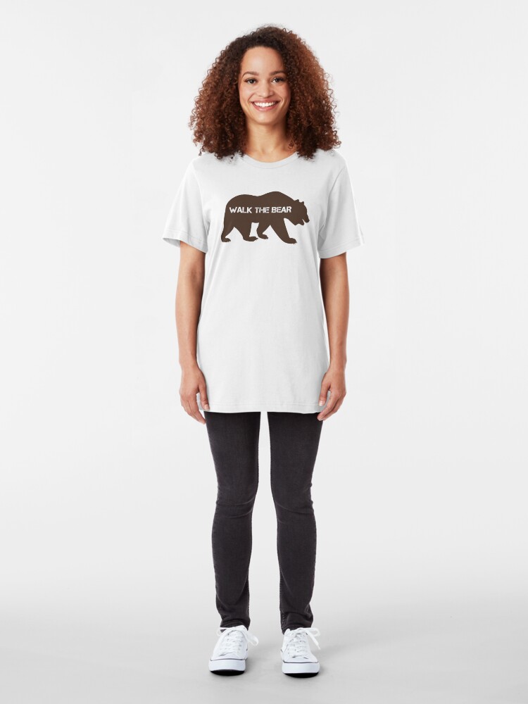 Alternate view of Walk the bear (Plimba ursu') Slim Fit T-Shirt