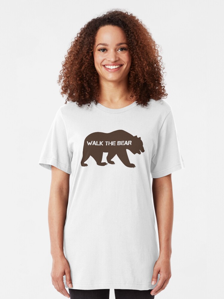 Alternate view of Walk the bear (Plimba ursu') Slim Fit T-Shirt