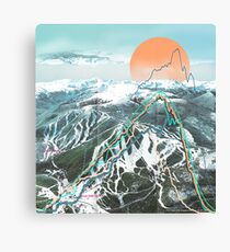 Ski Map Canvas Print