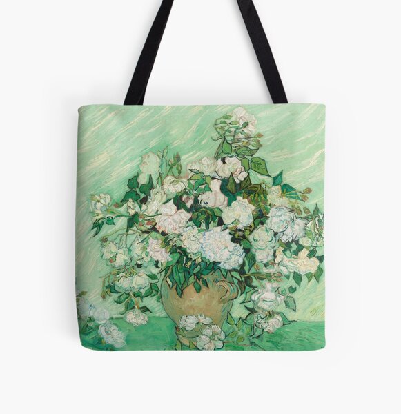Vista previa del artículo con la obra «Vincent van Gogh, Roses, 1890 Pintura», diseñado y vendido por VibrantDesign.