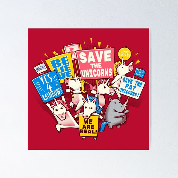Item preview, Save the Unicorns! Save the fat unicorns! designed and sold by Tobe Fonseca®.