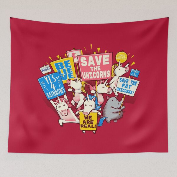 Item preview, Save the Unicorns! Save the fat unicorns! designed and sold by Tobe Fonseca®.