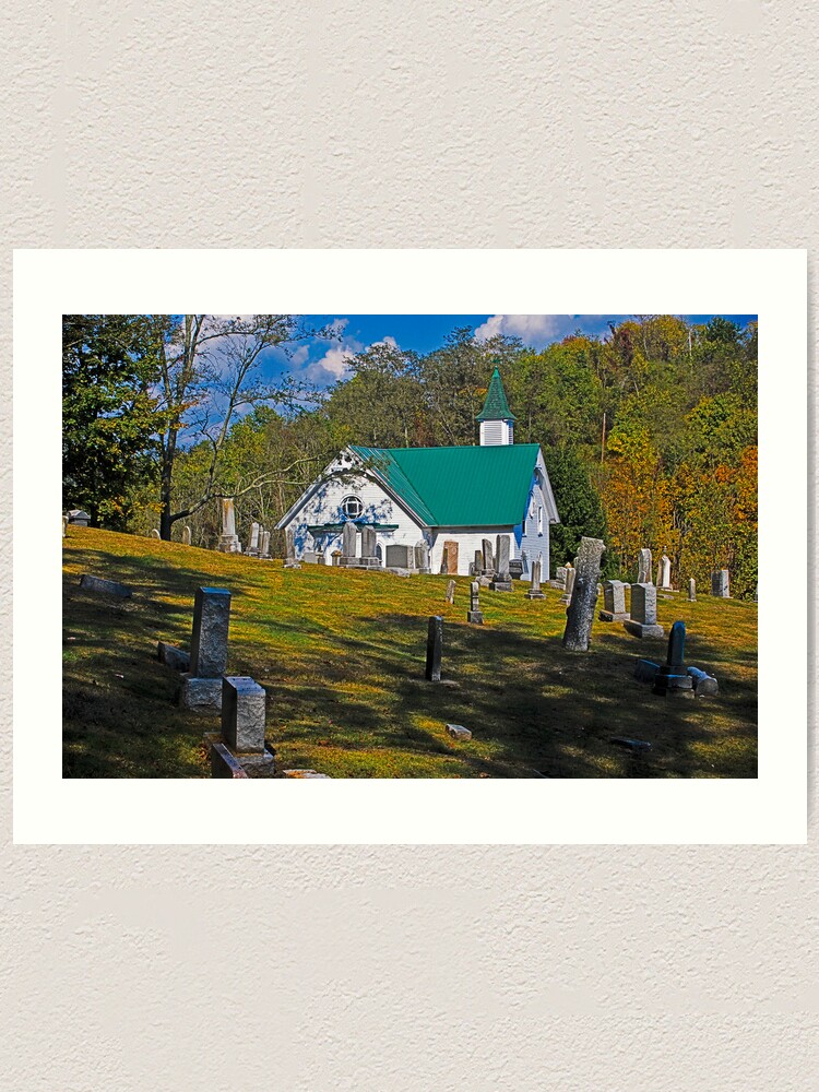 Thumbnail 2 of 3, Art Print, Mount Olive UMC, Jarvisville West Virginia designed and sold by mtbearded1.