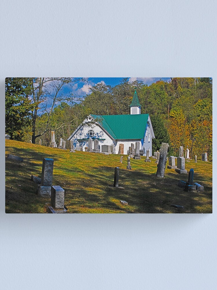 Thumbnail 2 of 3, Canvas Print, Mount Olive UMC, Jarvisville West Virginia designed and sold by mtbearded1.