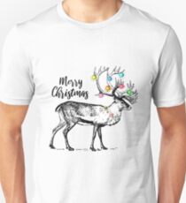 Christmas decorated deer - Merry Christmas Unisex T-Shirt