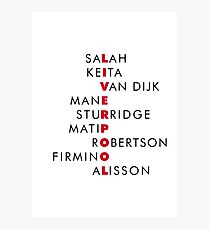 Liverpool FC Design - Salah Keita Van Dijk Mane Sturridge Matip Robertson Firmino Alisson | T Shirt | Poster | Phone Case | Mug and more Photographic Print