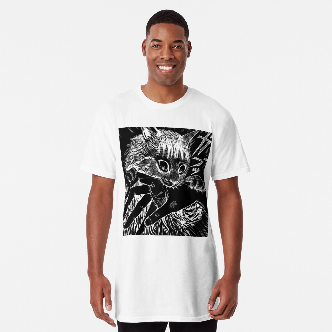 "Cat Junji Ito Bite" T-Shirt by AllergicAlien | Redbubble