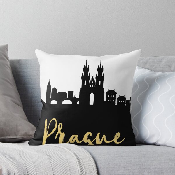 Item preview, PRAGUE CZECH REPUBLIC DESIGNER SILHOUETTE SKYLINE ART designed and sold by deificusArt.