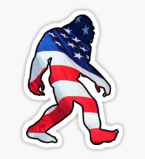 Amerikanische Flagge Sasquatch Sticker