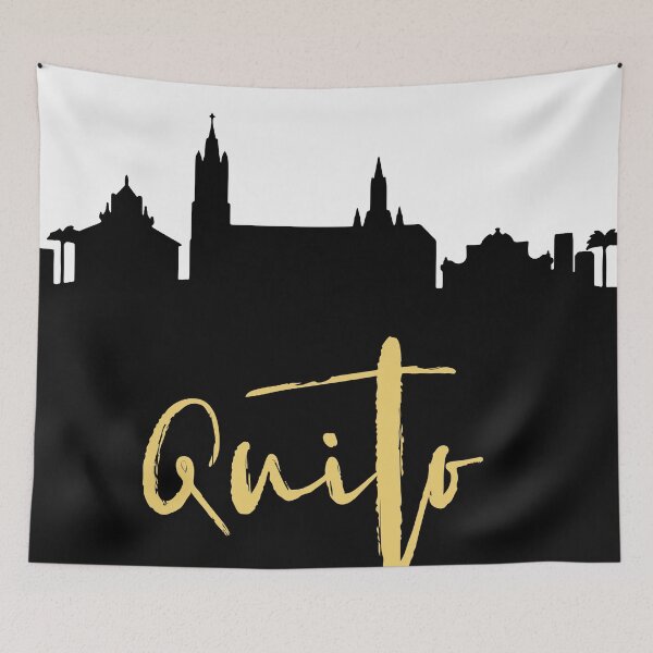 Item preview, QUITO ECUADOR DESIGNER SILHOUETTE SKYLINE ART designed and sold by deificusArt.