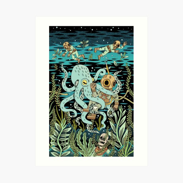 Diver Art Print