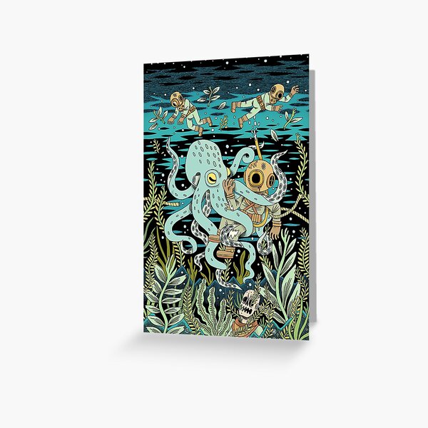 Diver Greeting Card