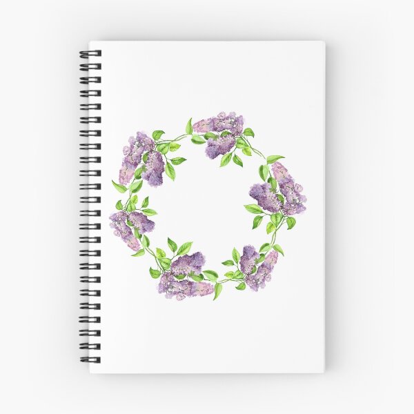Item preview, Blooming lilac branch wreath. Floral pattern. designed and sold by Mehendra.
