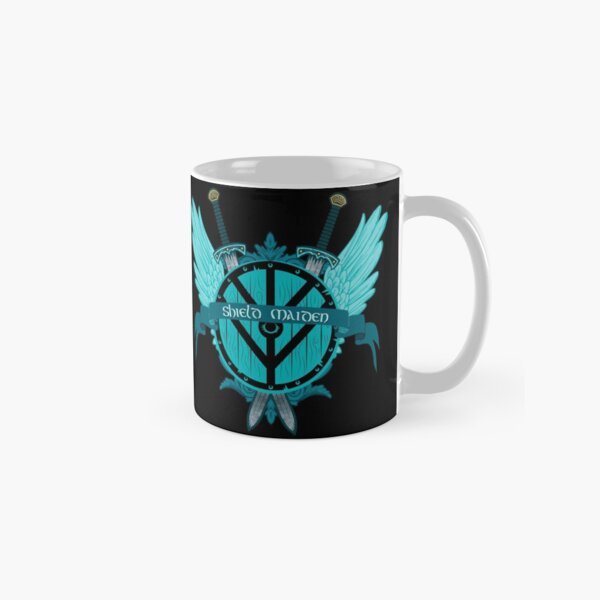 Item preview, Shield Maiden Badass Warrior Woman Winged Teal Viking Shield  designed and sold by Glimmersmith.