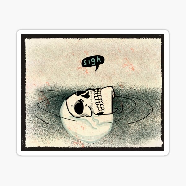 Skull Sigh Sticker