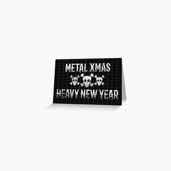 Heavy Metal Christmas Card For Metalheads Greeting Card