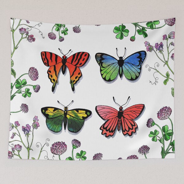 Item preview, Butterflies Wildflowers Collection In Watercolor designed and sold by Irina Sztukowski.