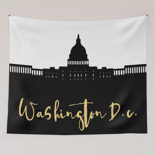 Item preview, WASHINGTON DC DESIGNER SILHOUETTE SKYLINE ART designed and sold by deificusArt.