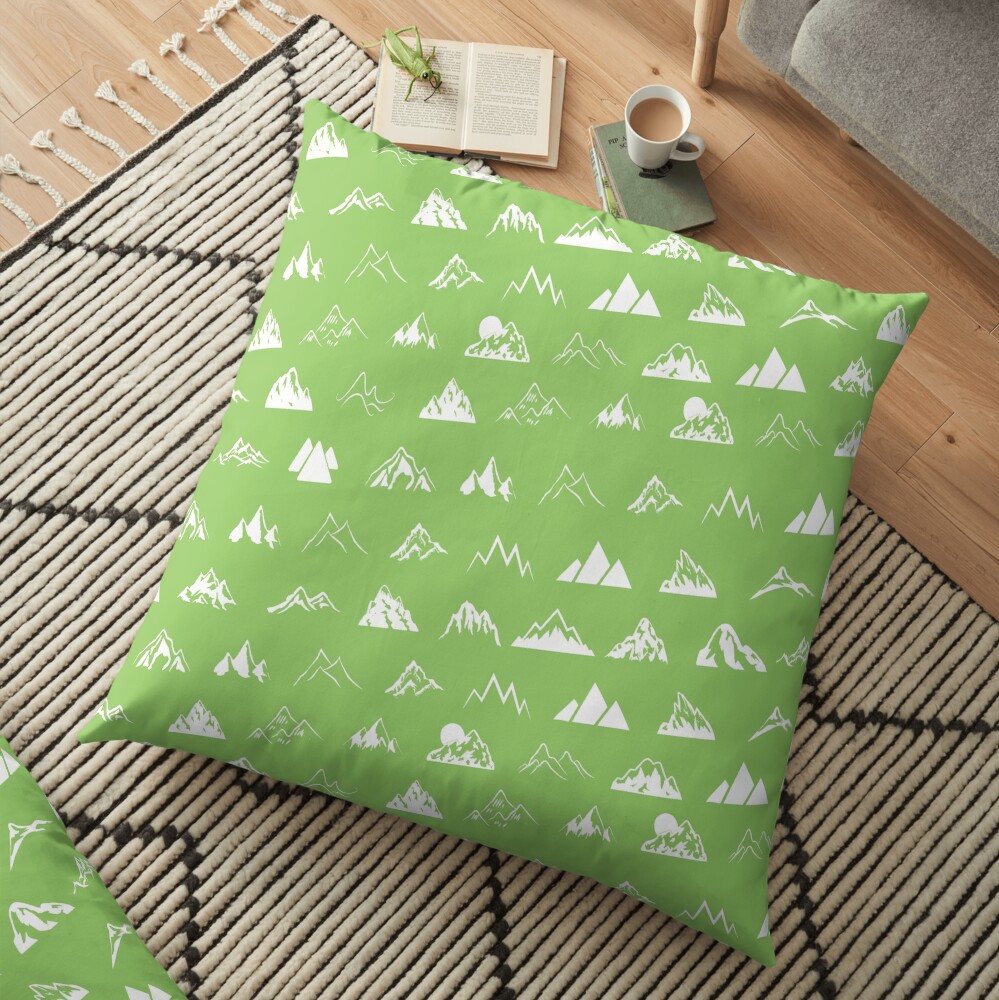 Mountains all over Floor Pillow