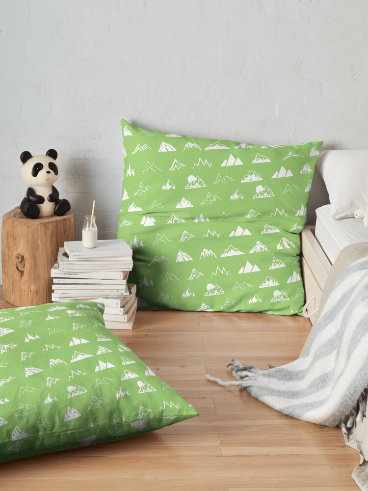 Alternate view of Mountains all over Floor Pillow