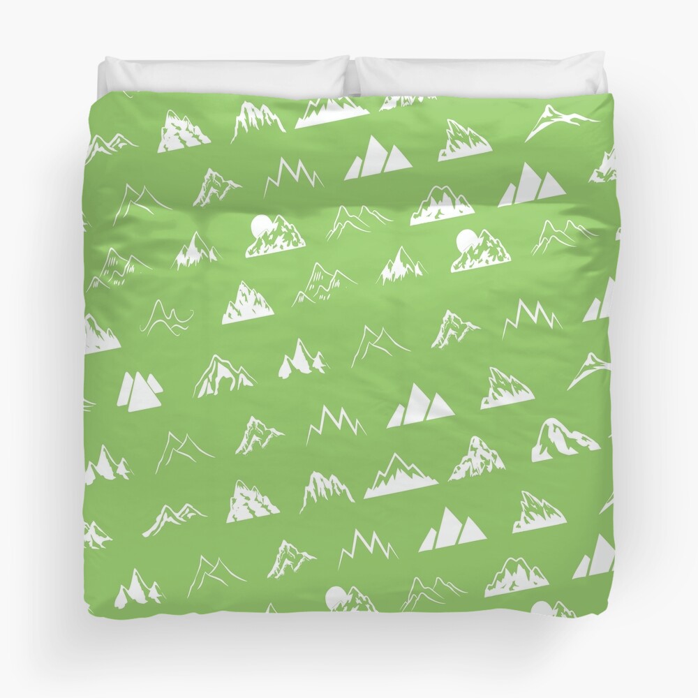 Mountains all over Duvet Cover
