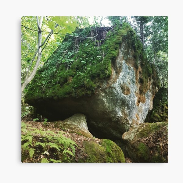 Item preview, Mossy cubic limestone boulder designed and sold by nfssmith.