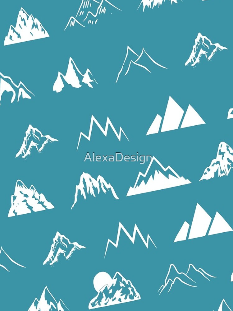 Mountains all over - turquoise by AlexaDesign