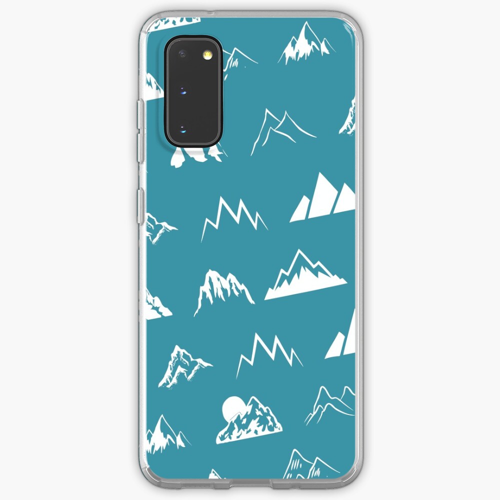 Mountains all over - turquoise Case & Skin for Samsung Galaxy