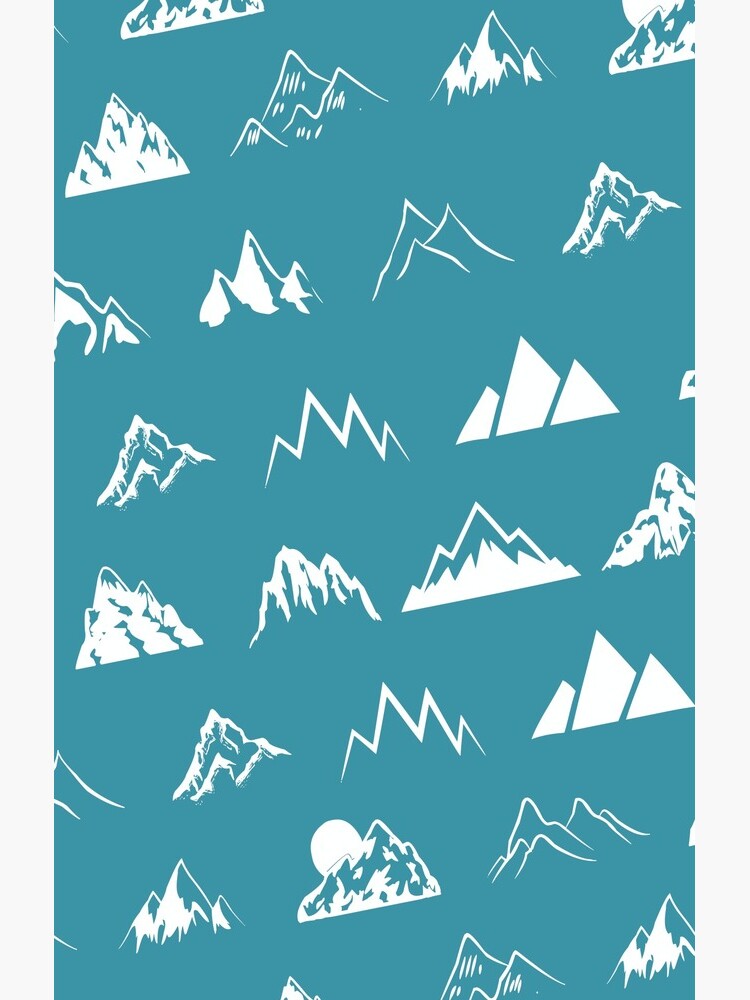 Mountains all over - turquoise by AlexaDesign