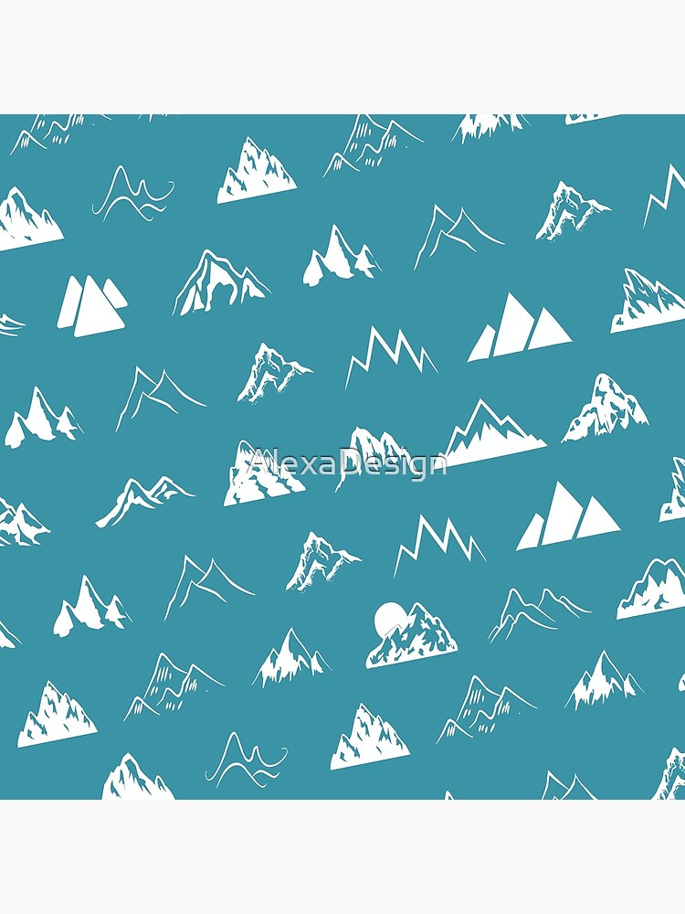 Mountains all over - turquoise by AlexaDesign