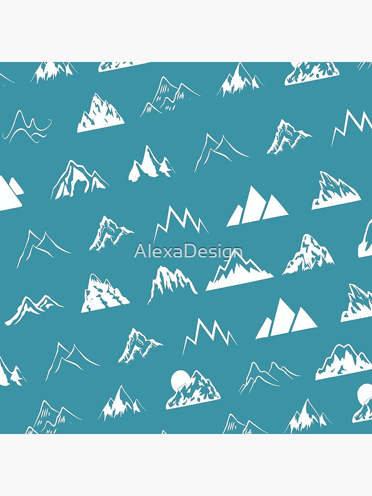 Mountains all over - turquoise by AlexaDesign