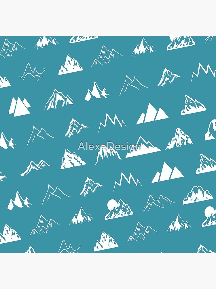 Mountains all over - turquoise by AlexaDesign