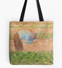 Georges Seurat, Man with a Hoe, 1882 Painting Tote Bag