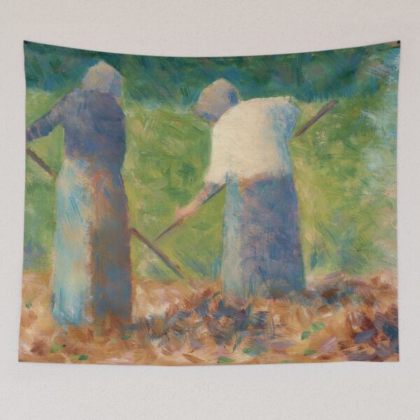 Item preview, Georges Seurat, Haymakers at Montfermeil, 1882 Painting designed and sold by VibrantDesign.