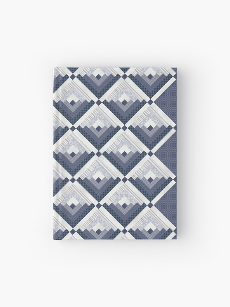 Log Cabin Blues Quilt Hardcover Journal By Jeanplout Redbubble