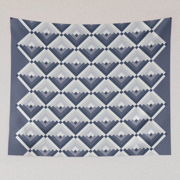 Item preview, Log Cabin Blues Quilt designed and sold by Jean Plout.