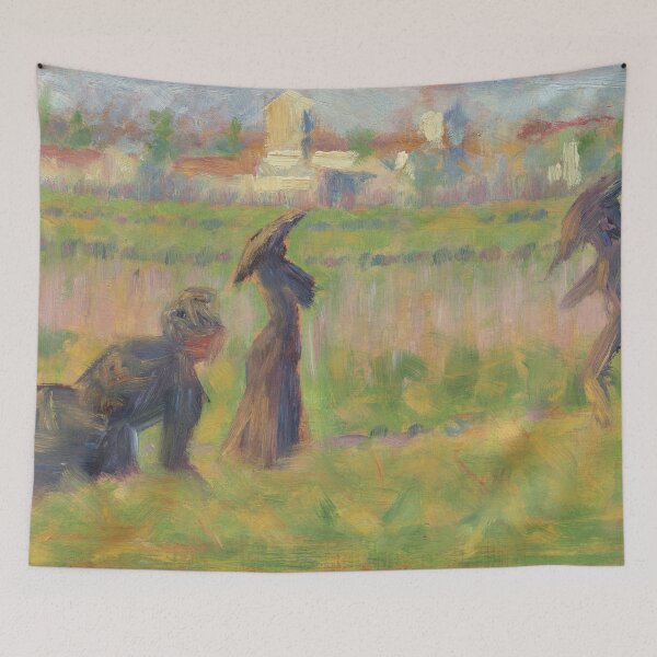 Item preview, Georges Seurat, Figures in a Landscape, 1883 Painting designed and sold by VibrantDesign.