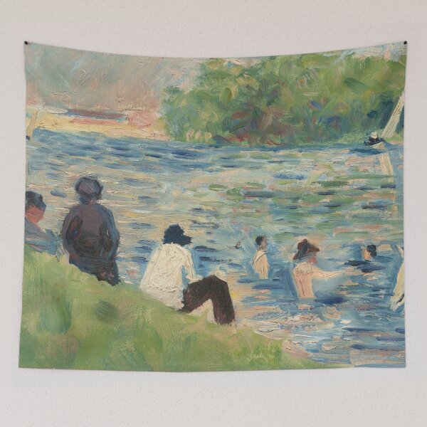 Item preview, Georges Seurat, Bathers (Study for "Bathers at Asnières"), 1883/1884 Painting designed and sold by VibrantDesign.
