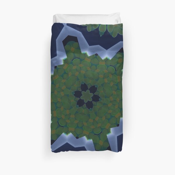 Peas and Ice Pedals Circle Design Offering at Green Bee Mee Duvet Cover
