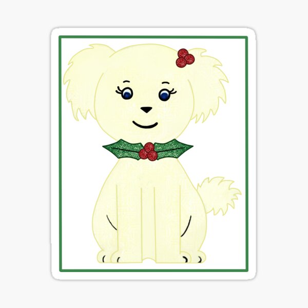 Holiday Pup Sticker
