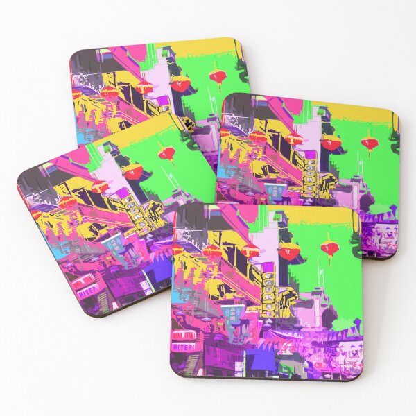 Item preview, San Francisco China Town flags and lanterns designed and sold by OakendOriginals.