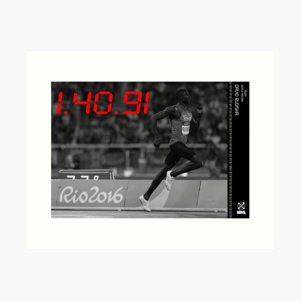 David Rudisha Art Print