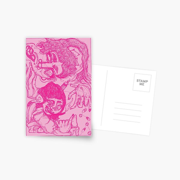 Trippy Pink Postcard
